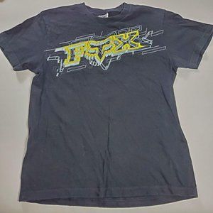 Fox Racing Mens Medium Black Yellow Short Sleeve T-Shirt Logo Motocross Themed